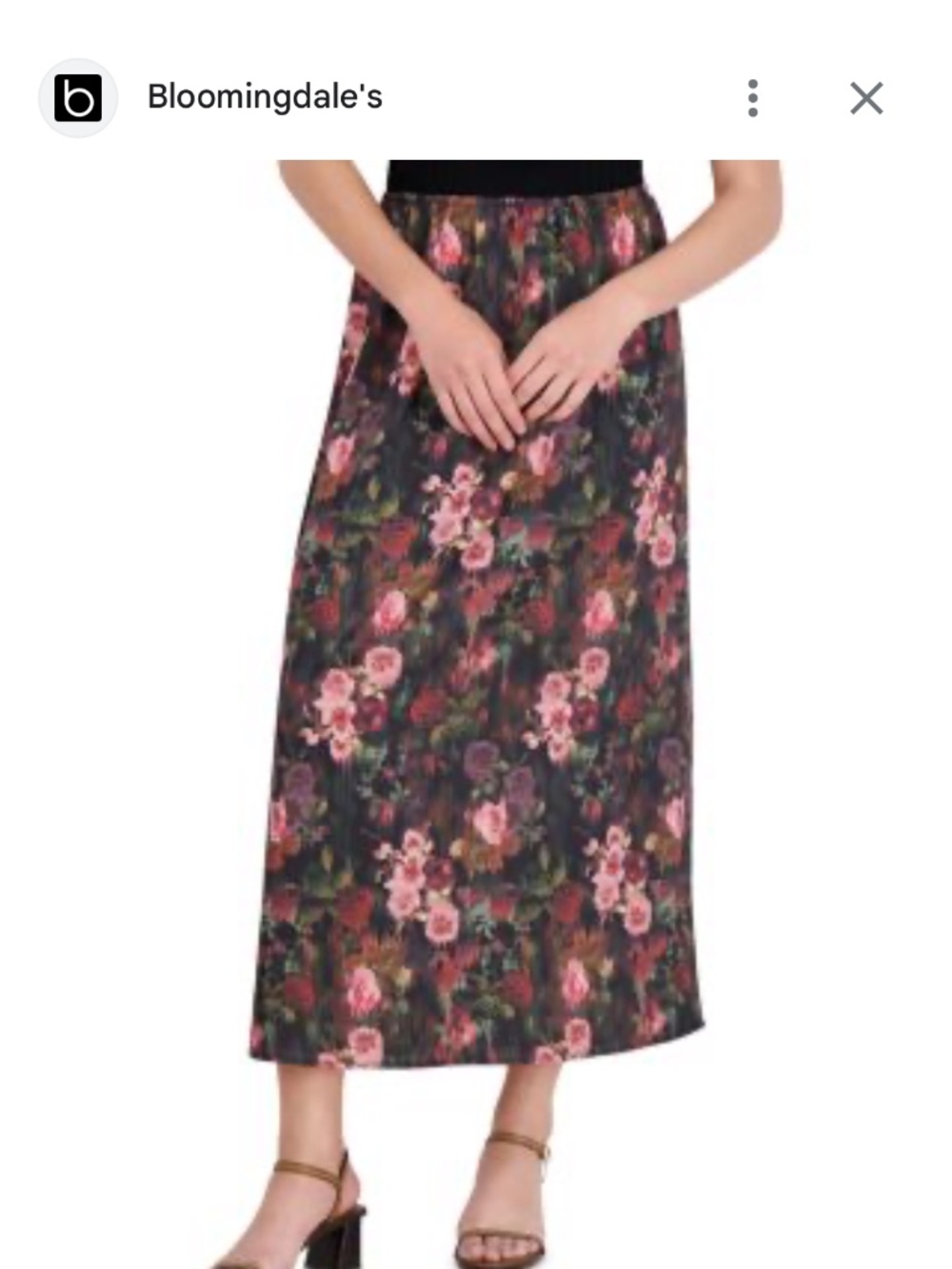 NWT point satin floral skirt and top set